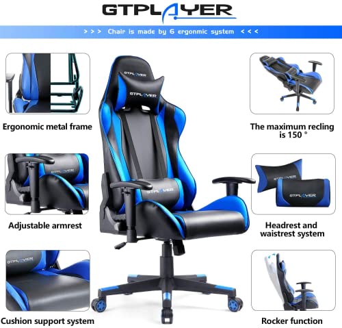 GTPLAYER Gaming Stuhl Bürostuhl Gamer Ergonomischer Stuhl Einstellbare Armlehne - 3