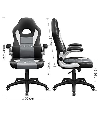 SONGMICS Gamingstuhl, Racing Chair, Schreibtischstuhl mit hoher Rückenlehne, Bürostuhl, höhenverstellbar - 5