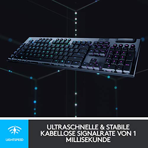 Logitech G915 LIGHTSPEED kabellose mechanische Gaming-Tastatur, Taktiler GL-Tasten-Switch mit flachem Profil - 3