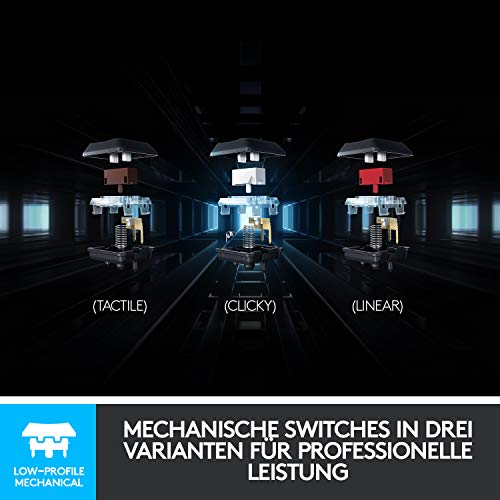 Logitech G915 LIGHTSPEED kabellose mechanische Gaming-Tastatur, Taktiler GL-Tasten-Switch mit flachem Profil - 4