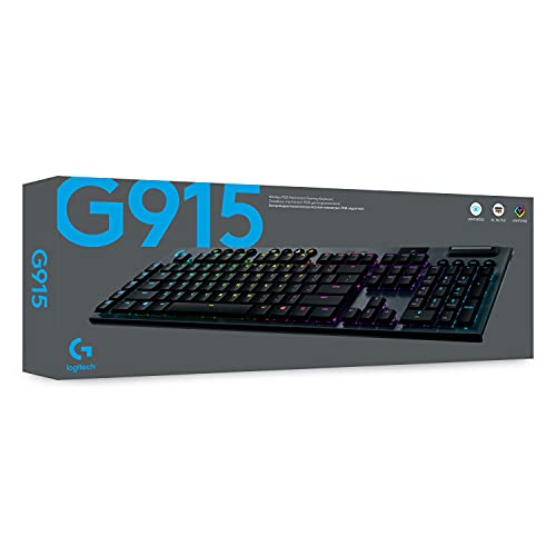 Logitech G915 LIGHTSPEED kabellose mechanische Gaming-Tastatur, Taktiler GL-Tasten-Switch mit flachem Profil - 8