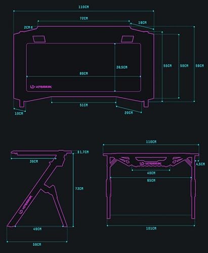 ULTRADESK Action V2 – 110cm - 9