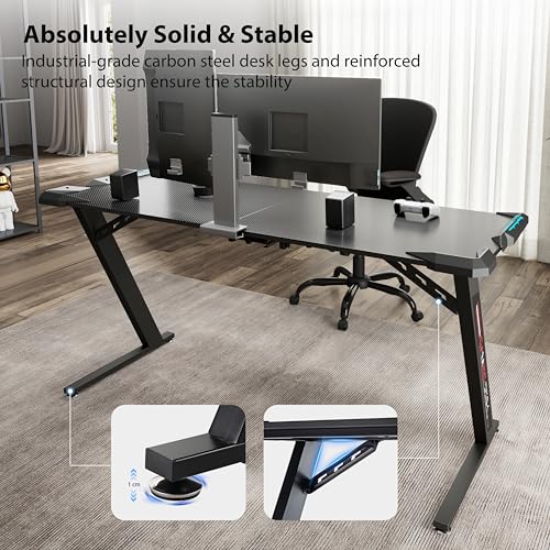 EUREKA ERGONOMIC Gaming Schreibtisch – Z60 - 9
