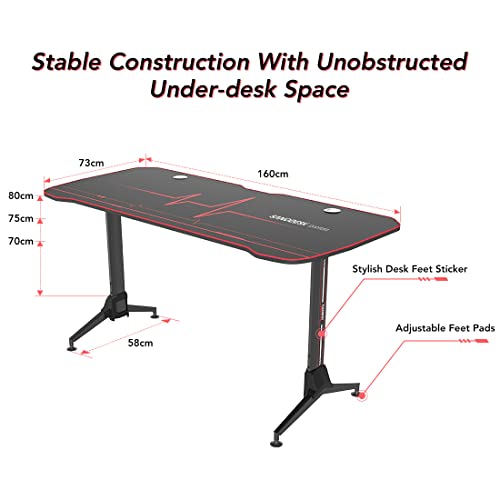 SANODESK Gaming Schreibtisch 160cm - 3