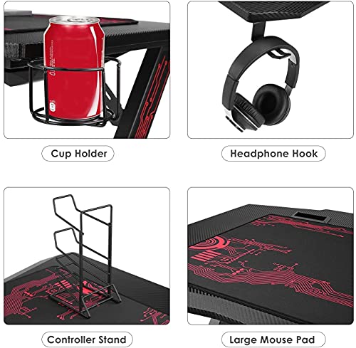 Computertisch Gaming Tisch 110cm – K-Form - 5