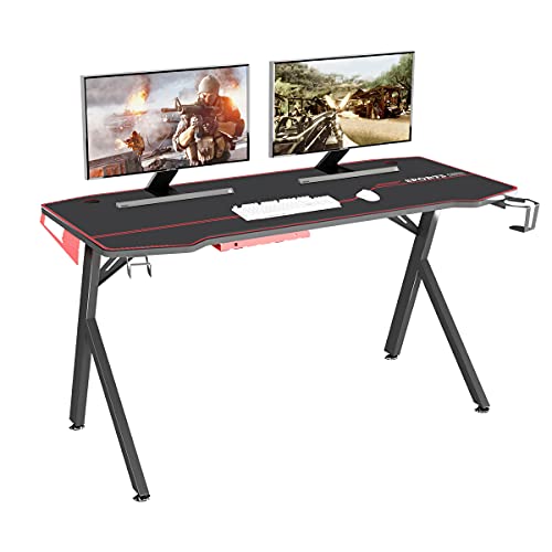 DlandHome Gaming Tisch 140cm Ergonomischer Gaming Schreibtisch - 4