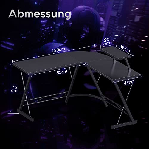 ODK Gaming Schreibtisch 129cm – L-Form - 6