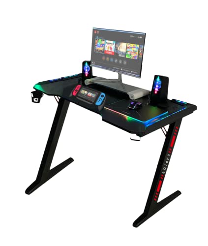 Raptor Gaming-Tisch GT-100 RGB PC Gaming-Schreibtisch mit LED RGB-Beleuchtung - 8