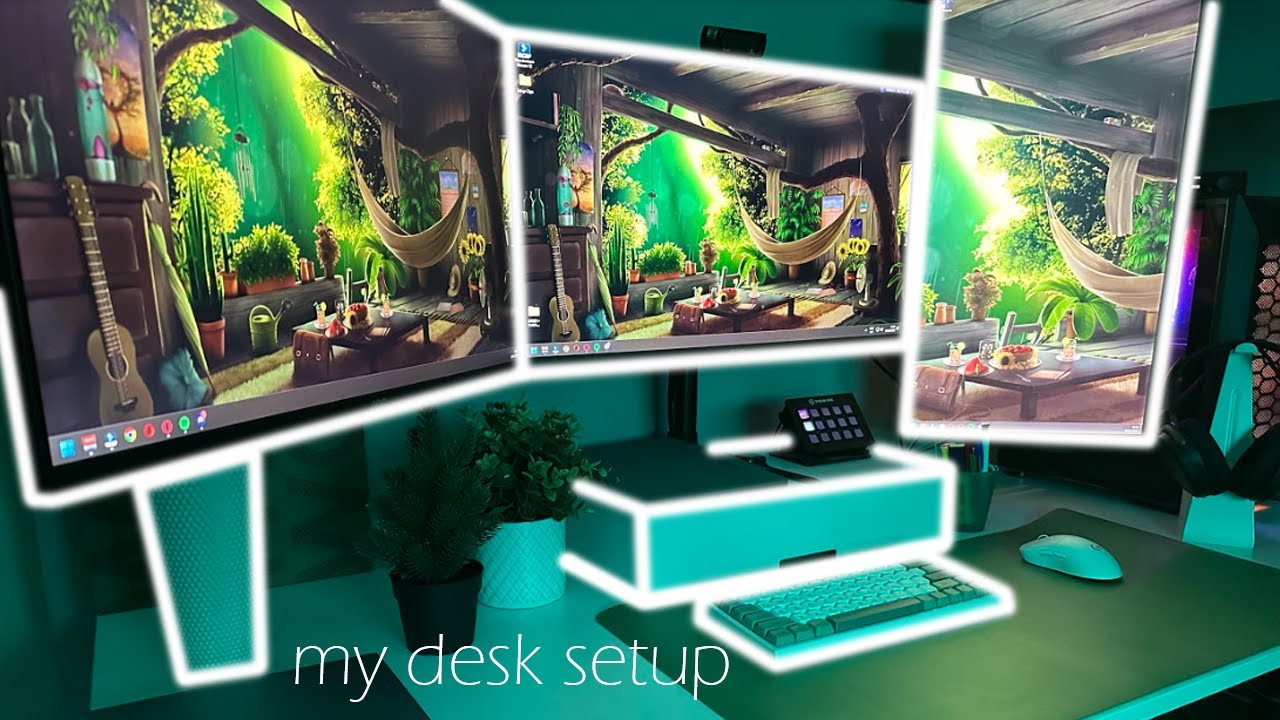 Mein gemütliches Gaming Desk Setup 2023🌿 1 Mein gemütliches Gaming Desk Setup 2023🌿