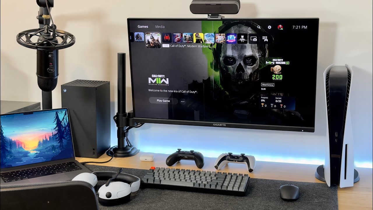 Mein minimales Schreibtisch-Setup für PS5 und Xbox Series X 1 Mein minimales Schreibtisch-Setup für PS5 und Xbox Series X
