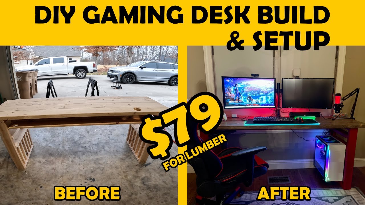 DIY Gaming Desk Aufbau & Einrichtung 1 DIY Gaming Desk Aufbau & Einrichtung
