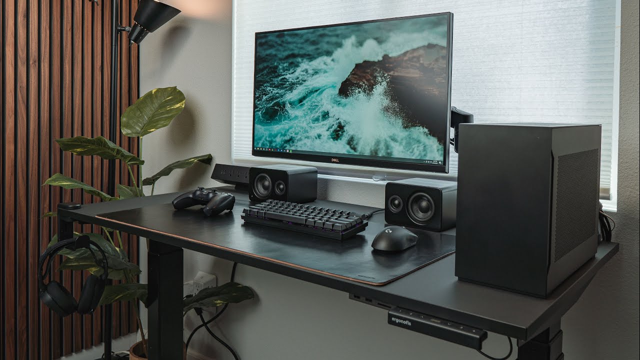 All Black Gaming Desk Setup 1 All Black Gaming Desk Setup