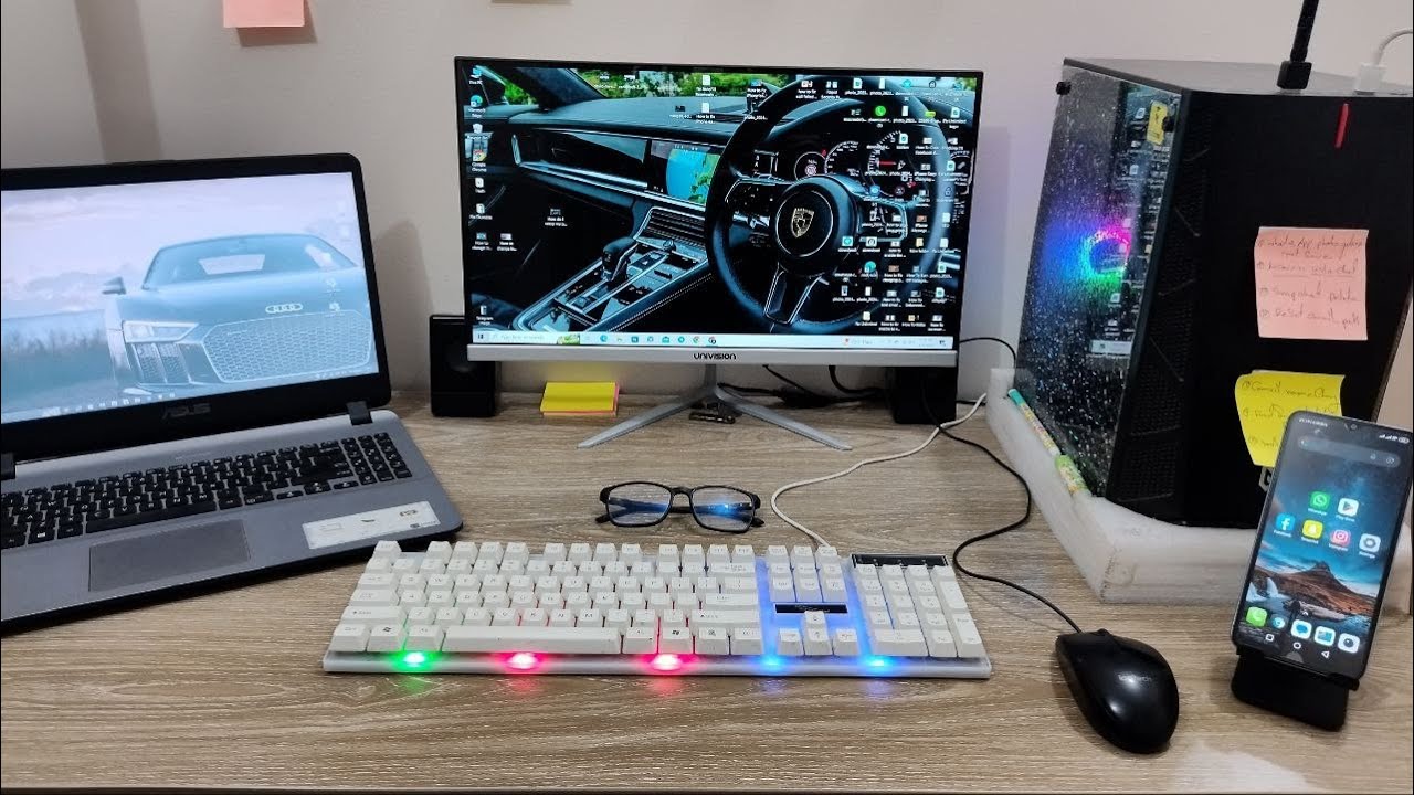 Wie richte ich meinen PC auf meinem Schreibtisch ein | Gaming PC Setup 2024