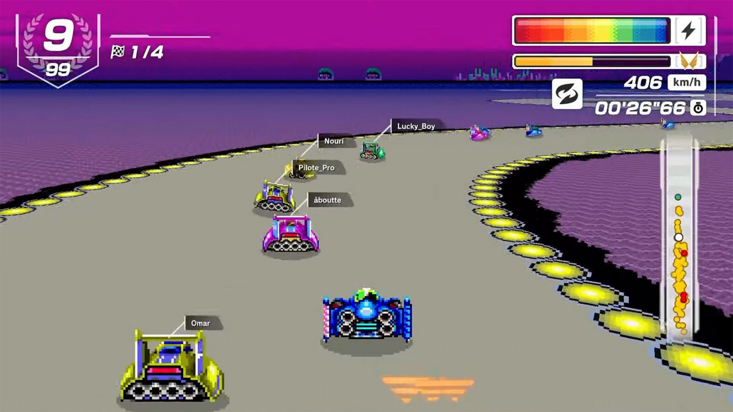 F-Zero 99 ist eine Battle-Royale-Version von Nintendos Rennspielklassiker