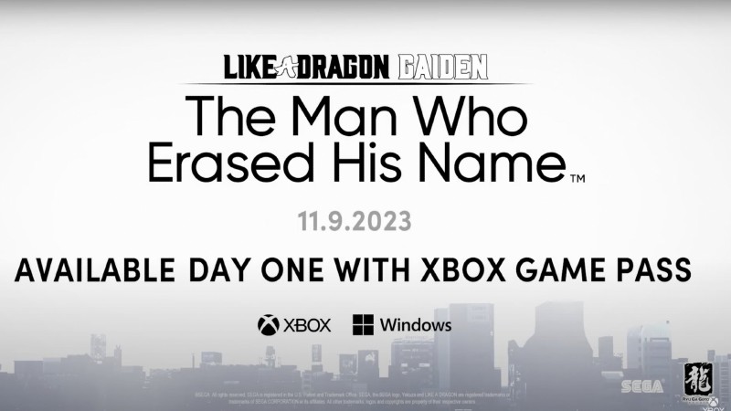 Like A Dragon Gaiden: The Man Who Erased His Name Hits Xbox Game Pass Day One