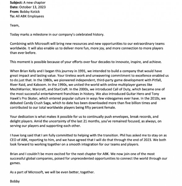 Microsoft Has Officially Acquired Activision Blizzard For $69 Billion Microsoft Has Officially Acquired Activision Blizzard For $69 Billion