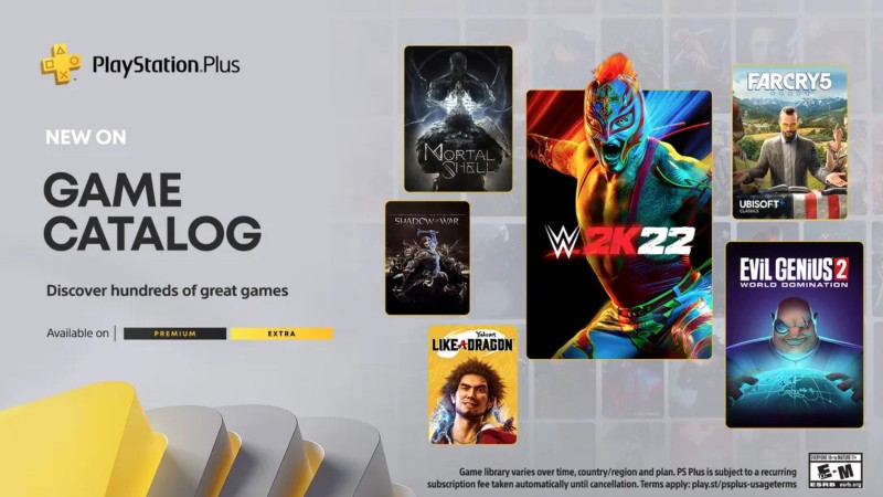 PlayStation Plus December 2022 Game Catalog Lineup Includes Yakuza: Like A Dragon, WWE 2K22, And More