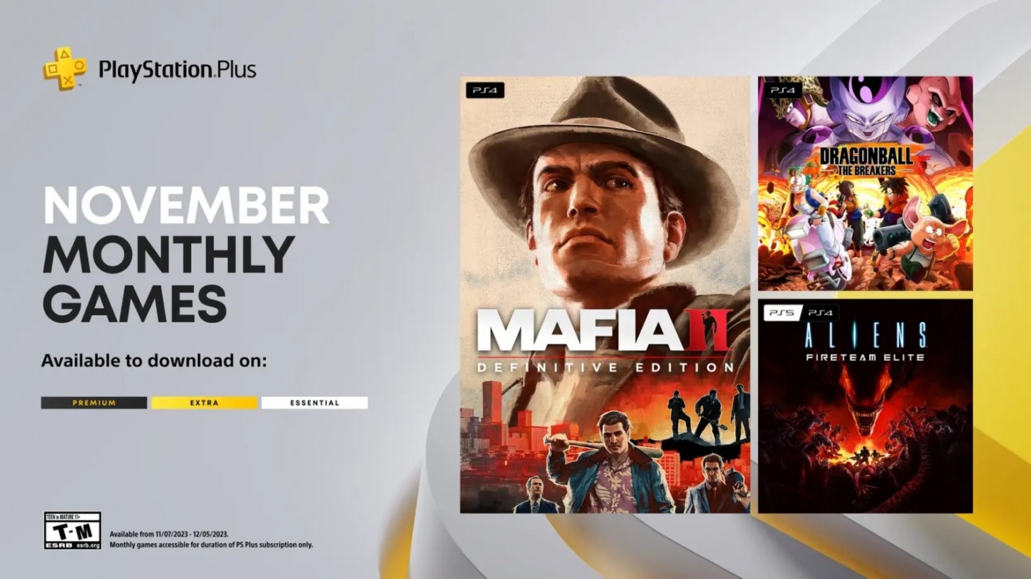 Die monatlichen PlayStation Plus-Spiele für November bieten Mafia, Dragon Ball und Aliens