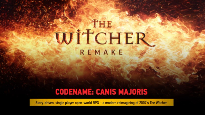 The Witcher 1 Remake Will Be Open-World, CDPR Says